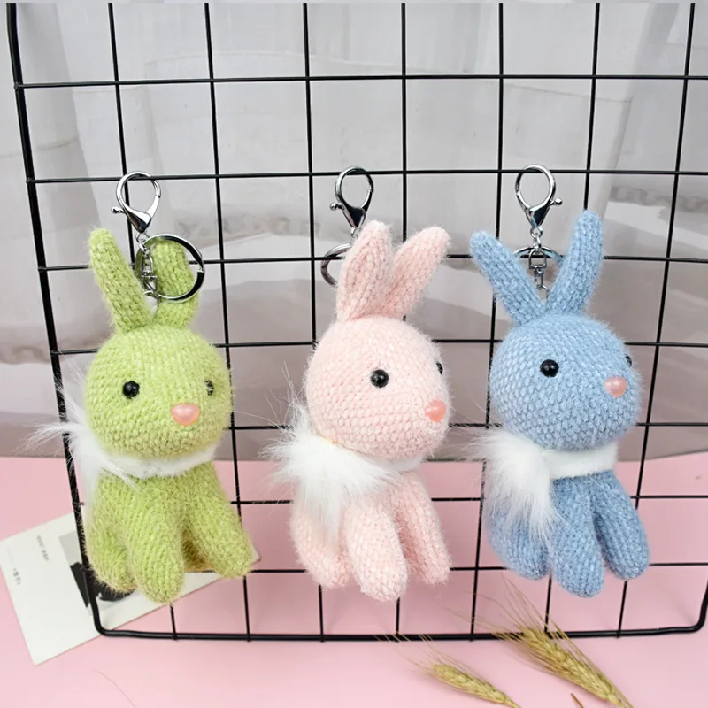 

new Stylish Cute Creativity Cartoon bunny pendant Exquisite Keychain soft baby Soothing doll christmase birthday wedding gift