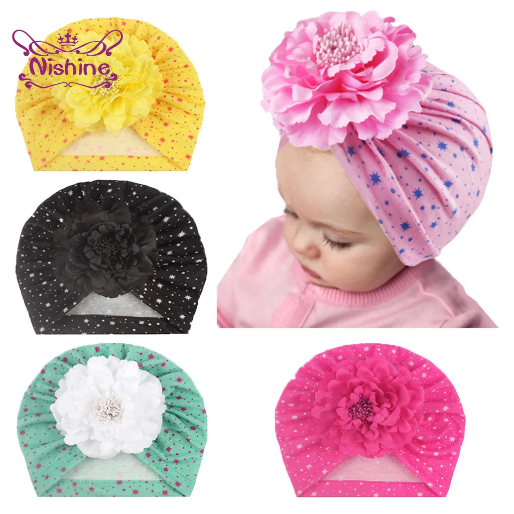 Nishine Flower Newborn Baby Girls Caps Elastic Printed Star Infant Toddler Turban Hat Kids Party Birthday Gifts Photo Props
Nishine Flower Newborn Baby Girls Caps Elastic Printed Star Infant Toddler Turban Hat Kids Party Birthday Gifts Photo Props