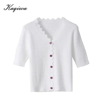 French 2020 spring and summer new wave lace V-neck retro irregular button short knitted cardigan coat korean top B-156
French 2020 spring and summer new wave lace V-neck retro irregular button short knitted cardigan coat korean top B-156