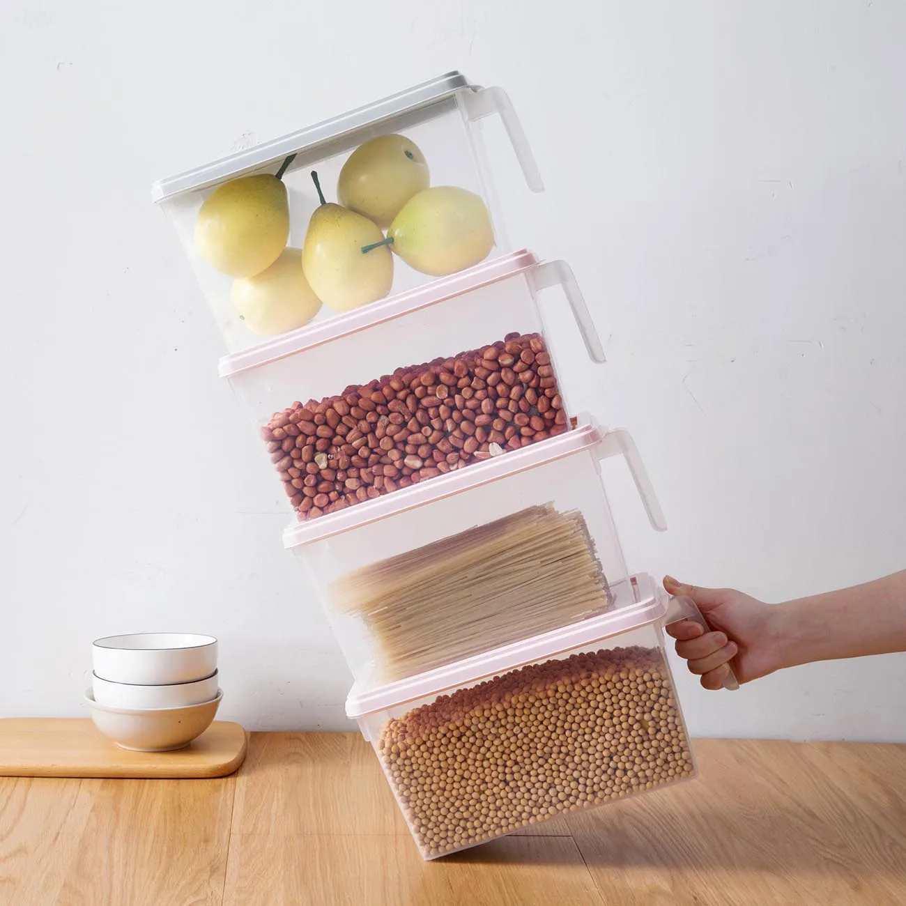 Kitchen Storage Containers with Handle Food Storage Container Clear Box Refrigerator Organizer Keep Fruits Meat Fish Fresh
Kitchen Storage Containers with Handle Food Storage Container Clear Box Refrigerator Organizer Keep Fruits Meat Fish Fresh