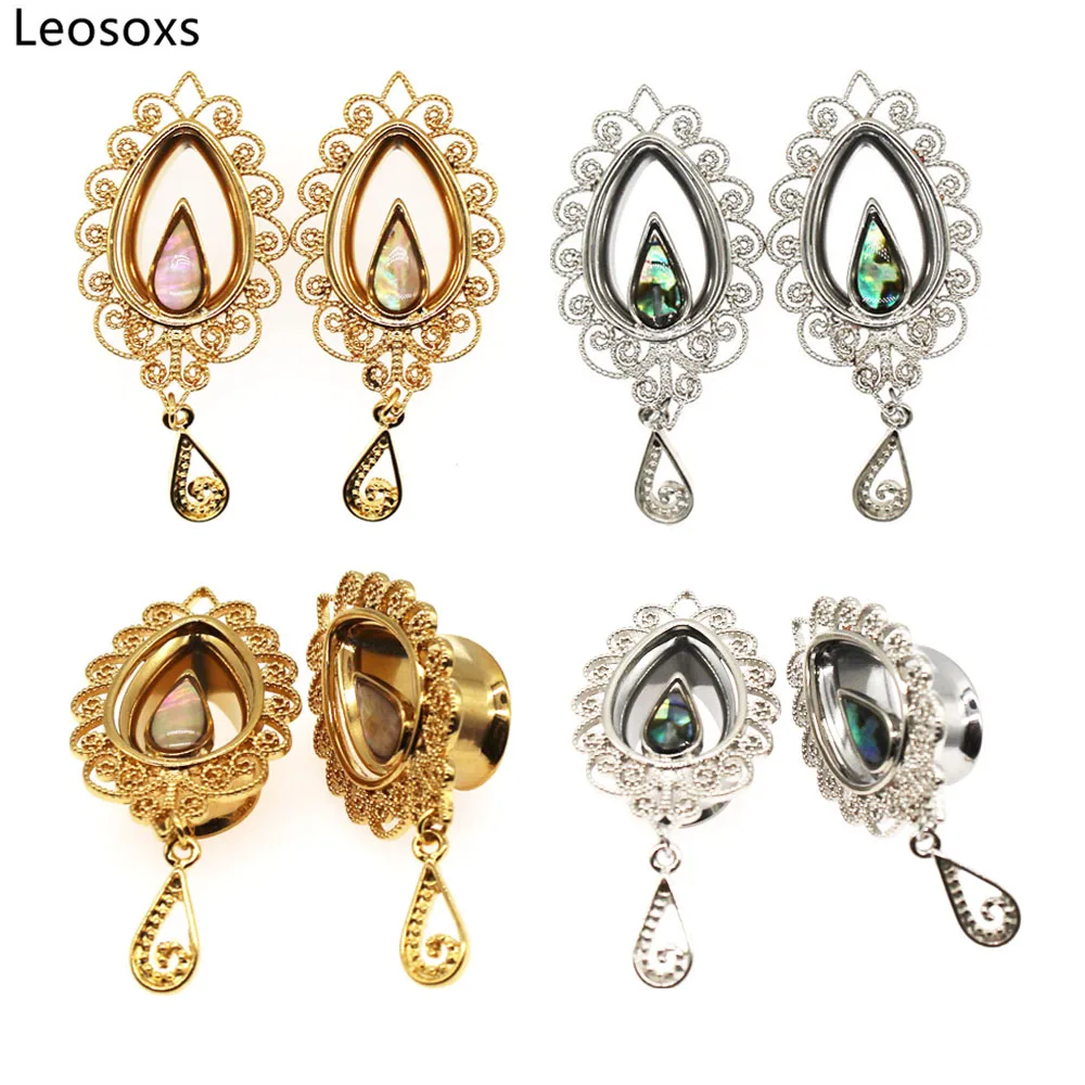 Leosoxs 2pc New Fashion Water Drop Flowers Design Stainless Steel Ear Tunnels Plugs Body Jewelry Piercing Ear Expanders 8-25mm
Leosoxs 2pc New Fashion Water Drop Flowers Design Stainless Steel Ear Tunnels Plugs Body Jewelry Piercing Ear Expanders 8-25mm