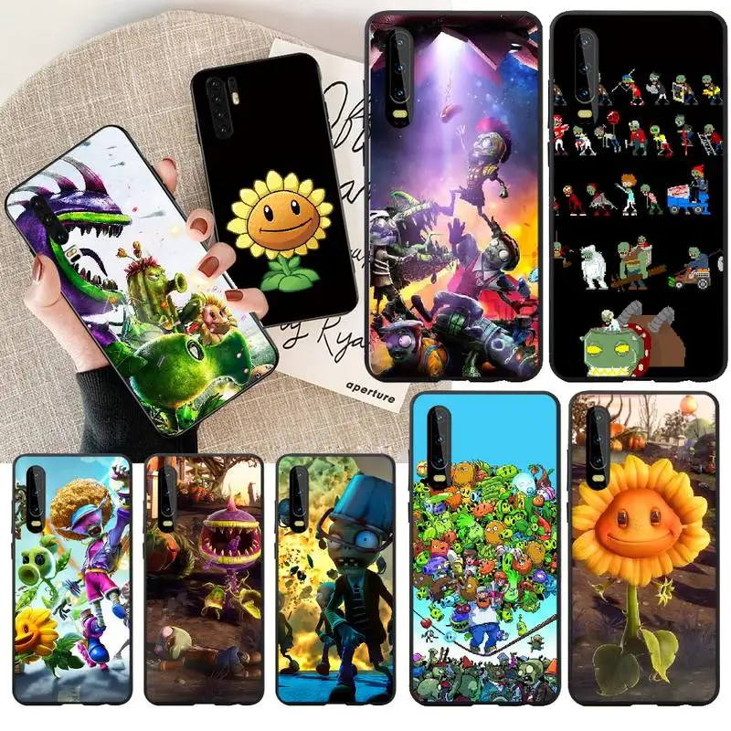 

NBDRUICAI Plants vs. Zombies TPU black Phone Case Cover Hull for Huawei P30 P20 P10 P9 P8 Mate 20 10 Pro Lite