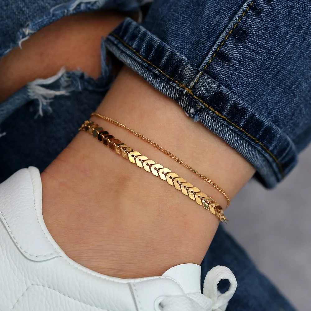 New Creative Retro Gold Aircraft Chain Anklet 2 Layer Anklet Set Minimalist Footwear Anklet Gifts
New Creative Retro Gold Aircraft Chain Anklet 2 Layer Anklet Set Minimalist Footwear Anklet Gifts