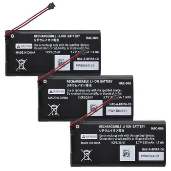 3Pc 525mAh HAC-006 Li-ion Battery for Nintendo SWITCH NS joy-con Gamepad Game Controller Repair Power Battery HAC-006 HAC-016
3Pc 525mAh HAC-006 Li-ion Battery for Nintendo SWITCH NS joy-con Gamepad Game Controller Repair Power Battery HAC-006 HAC-016