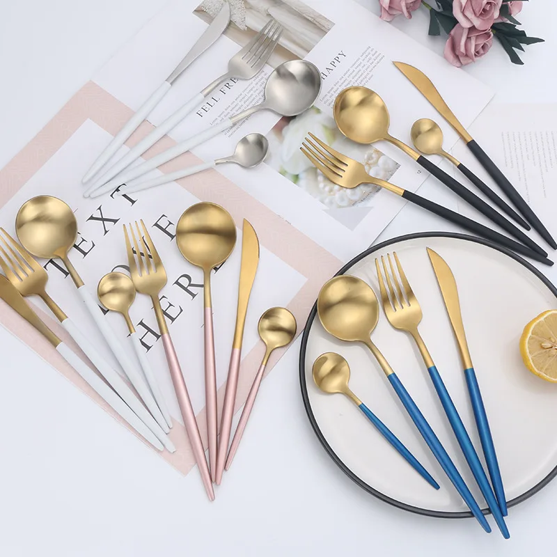 304 Stainless Steel Tableware Portugal Series Set Western Restaurant Steak Knife And Fork Main Meal Dessert Spoon
304 Stainless Steel Tableware Portugal Series Set Western Restaurant Steak Knife And Fork Main Meal Dessert Spoon