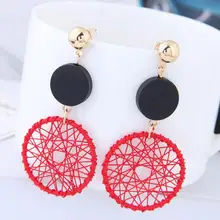 Europa y América exagerados pendientes de círculo grande personalidad coreana pendientes colgantes salvajes pendientes de moda femenina Sexy(China)