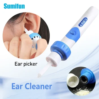 

Sumifun 2Styles Ear Cleaner Electric Cordless Safe Vibration Painless Vacuum Ear Wax Pick Remover Spiral Ear-Cleaning Device