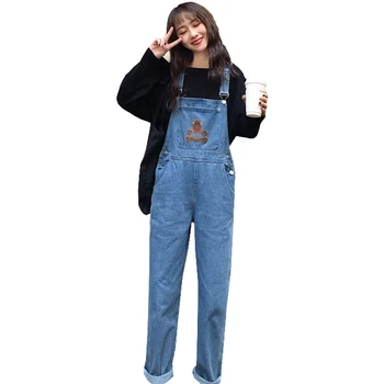 New Autumn Jeans Women Vintage Denim Jumpsuit Loose Large Pocket Bib Pants Cotton Cartoon Bear Jeans Harajuku Female Overalls
New Autumn Jeans Women Vintage Denim Jumpsuit Loose Large Pocket Bib Pants Cotton Cartoon Bear Jeans Harajuku Female Overalls