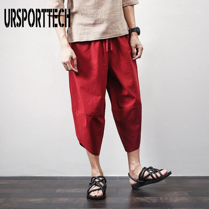 Chinese Style Mens Casual Cross Pants 2020 Solid Color Cotton Linen Lantern Pants Men Trousers Loose Oversized Harem Pants 5XL
Chinese Style Mens Casual Cross Pants 2020 Solid Color Cotton Linen Lantern Pants Men Trousers Loose Oversized Harem Pants 5XL