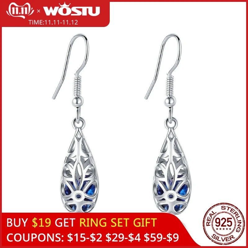 WOSTU Hot Sale 925 Sterling Silver The Noble Droplets Drop Earrings For Women Authentic Silver Jewelry Gift CQE466 
WOSTU Hot Sale 925 Sterling Silver The Noble Droplets Drop Earrings For Women Authentic Silver Jewelry Gift CQE466