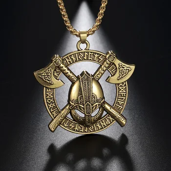 EUEAVAN 10pcs Viking Hammer Of Thor Mask Axe Necklace Futhark Runes Pendant Amulet Statement Jewelry For Men
EUEAVAN 10pcs Viking Hammer Of Thor Mask Axe Necklace Futhark Runes Pendant Amulet Statement Jewelry For Men