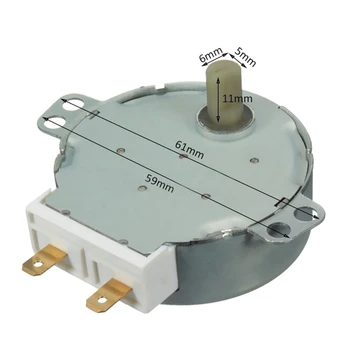 AC 220V-240V 4RPM 4W Synchronous Motor for TYJ50-8A7 Microwave Oven Swivel Tray 425B
AC 220V-240V 4RPM 4W Synchronous Motor for TYJ50-8A7 Microwave Oven Swivel Tray 425B