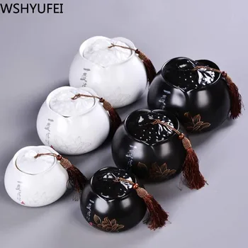 Chinese porcelain tea cans Food storage tank ceramic tea canister storage chest Candy jar coffee jar Kitchen spice organizer
Chinese porcelain tea cans Food storage tank ceramic tea canister storage chest Candy jar coffee jar Kitchen spice organizer
