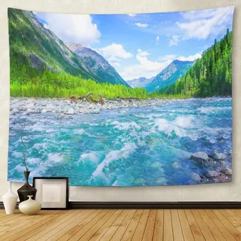 Green Above Mountain Wild River Landscape Aerial Creek Tapestry Wall Hanging for Living Room Bedroom Dorm 60x80 Inches
Green Above Mountain Wild River Landscape Aerial Creek Tapestry Wall Hanging for Living Room Bedroom Dorm 60x80 Inches