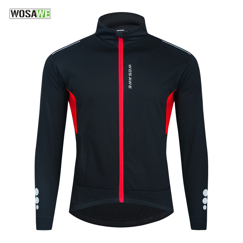 WOSAWE Men Cycling Jacket Winter Thermal Fleece Clothing Coat Waterproof Windproof Reflective Cycling Jersey Women Sportswear 
WOSAWE Men Cycling Jacket Winter Thermal Fleece Clothing Coat Waterproof Windproof Reflective Cycling Jersey Women Sportswear