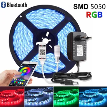 Bluetooth RGB Led Strip Light 5050 2835 DC 12V Waterproof TV Tira Ribbon Led Light Strip 60 LEDs/m 5M Controller + Power Adapter
Bluetooth RGB Led Strip Light 5050 2835 DC 12V Waterproof TV Tira Ribbon Led Light Strip 60 LEDs/m 5M Controller + Power Adapter