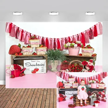 Newborn Baby Floral Strawberry Floor Photography Backdrops Flower Photographic Studio Photo Background Birthday Decorations Prop 
Newborn Baby Floral Strawberry Floor Photography Backdrops Flower Photographic Studio Photo Background Birthday Decorations Prop