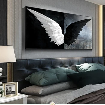 Black White Angel Wings Poster Canvas Art Posters and Prints Canvas Paintings on The Wall Art Pictures for Living Room Decor 
Black White Angel Wings Poster Canvas Art Posters and Prints Canvas Paintings on The Wall Art Pictures for Living Room Decor