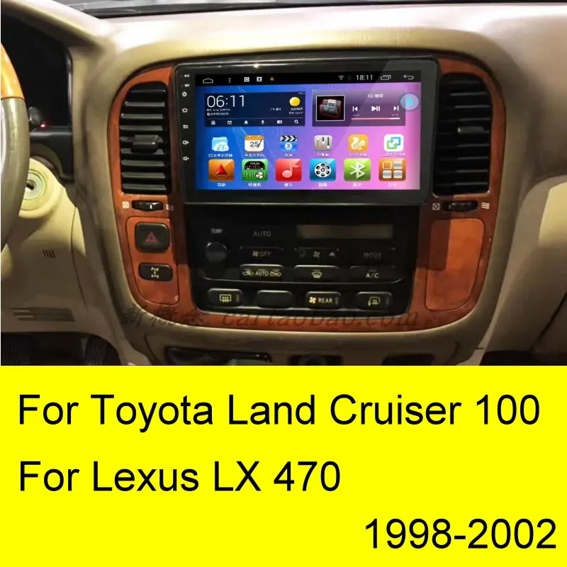 Автомобильный мультимедийный плеер для Toyota Land Cruiser 100/Lexus LX 470 1998-2002 Android радио