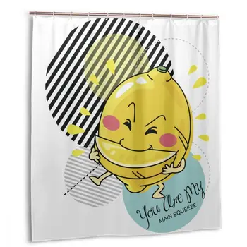 CHARM HOME You're My Main Squeeze Lemon Juice Hug Plastic Shower Curtain 66x72 In Customized Bathroom Waterproof Polyester
CHARM HOME You're My Main Squeeze Lemon Juice Hug Plastic Shower Curtain 66x72 In Customized Bathroom Waterproof Polyester