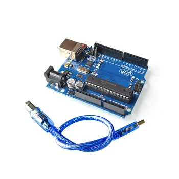 1 Set UNO R3 Official Box ATMEGA16U2+MEGA328P Chip For Arduino UNO R3 Development board + USB CABLE
1 Set UNO R3 Official Box ATMEGA16U2+MEGA328P Chip For Arduino UNO R3 Development board + USB CABLE