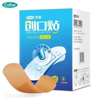 Cofoe 100pcs Bandages Adhesive Bandages Wound Plaster Elastic Anti-Bacteria Band-Aids Sticker First Aid Hemostasis Band Aid
Cofoe 100pcs Bandages Adhesive Bandages Wound Plaster Elastic Anti-Bacteria Band-Aids Sticker First Aid Hemostasis Band Aid