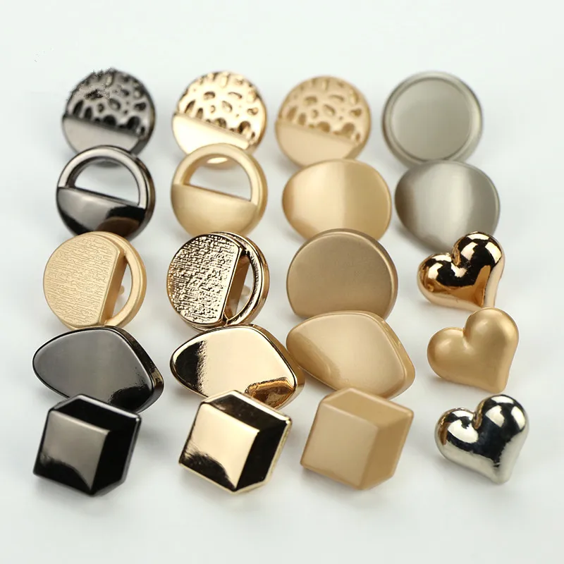 10pcs Gold Metal Shank Buttons for Cardigan Shirt Zinc Alloy Small Irregular Buttons Decorative Fastener Plating Sewing Supplies
10pcs Gold Metal Shank Buttons for Cardigan Shirt Zinc Alloy Small Irregular Buttons Decorative Fastener Plating Sewing Supplies