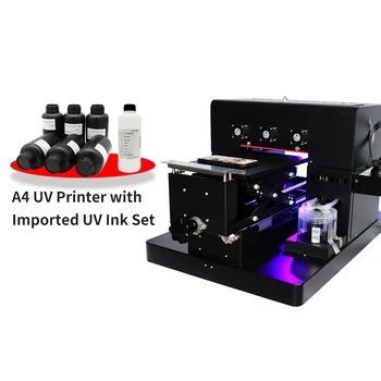 A4 Small size UV LED Flatbed Printer Inkjet Printers With 1 set of Imported UV Ink for Phone Case, Wood, Leather, Metal, Ceramic
A4 Small size UV LED Flatbed Printer Inkjet Printers With 1 set of Imported UV Ink for Phone Case, Wood, Leather, Metal, Ceramic