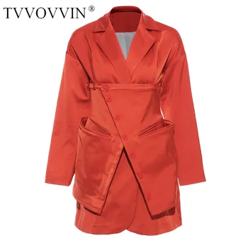 TVVOVVIN 2020 New Women's British Style Long-sleeved Single Breasted Loose Casual Solid Pockets Patchwork Streetwear a047
TVVOVVIN 2020 New Women's British Style Long-sleeved Single Breasted Loose Casual Solid Pockets Patchwork Streetwear a047