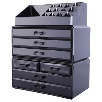 Cosmetics Organizer Transparent Plastic Makeup Storage Rack 2 Small 5 Large Drawers 24 X 15 X 29.5cm Stylish Bedroom Decoration
Cosmetics Organizer Transparent Plastic Makeup Storage Rack 2 Small 5 Large Drawers 24 X 15 X 29.5cm Stylish Bedroom Decoration