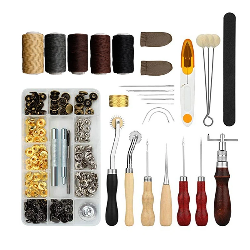 Leather Sewing Tools DIY Leather Craft Tools Hand Sewing Tool Set Suitable for Carpets, Coats and Bags.
Leather Sewing Tools DIY Leather Craft Tools Hand Sewing Tool Set Suitable for Carpets, Coats and Bags.