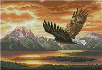 Higher quality cotton threads counted cross stitch kit silent flight sunset sunrise sunlit eagle bird mountain dim 35165
Higher quality cotton threads counted cross stitch kit silent flight sunset sunrise sunlit eagle bird mountain dim 35165