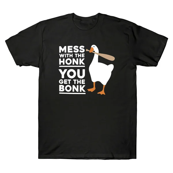 Забавная Черная Мужская футболка с принтом гусиных игр и надписей Game with The Honk |
