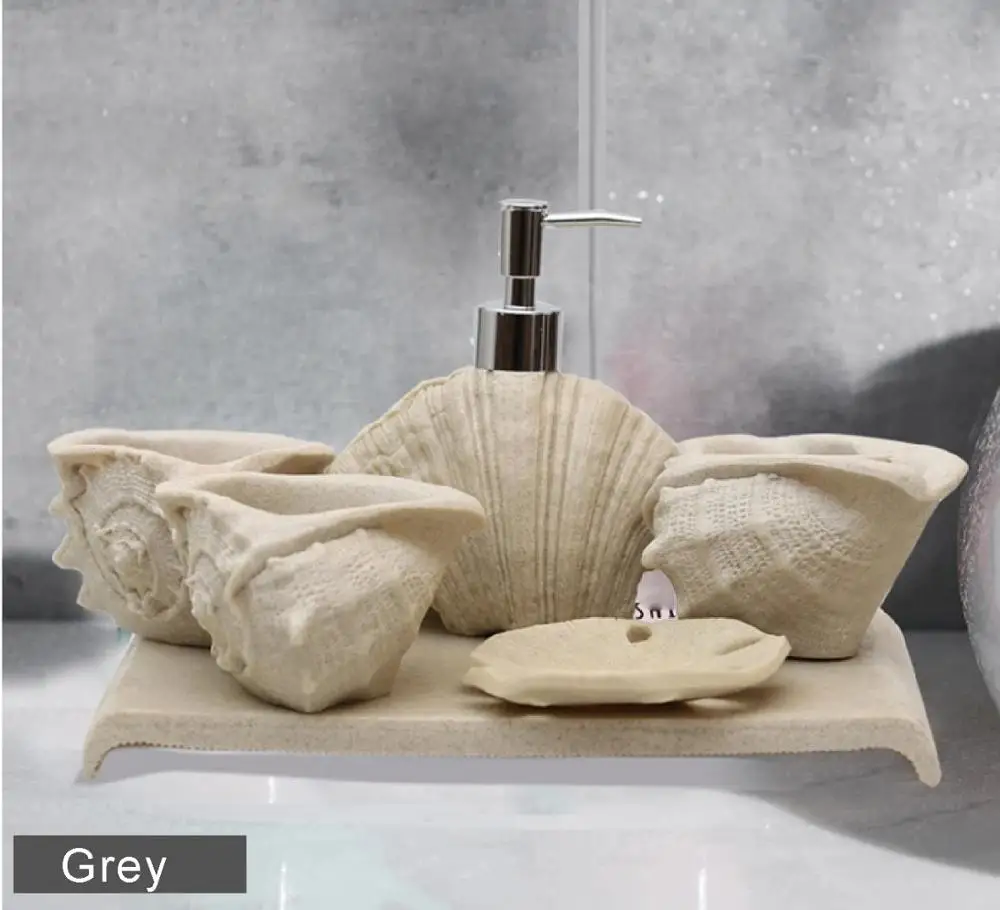 Shell Shape Bathroom Accessories Set Resin Toothbrush Holder Toothpaste Dispenser Cup Soap Dish Bathroom Decoration Accessories
Shell Shape Bathroom Accessories Set Resin Toothbrush Holder Toothpaste Dispenser Cup Soap Dish Bathroom Decoration Accessories