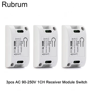 Rubrum 3pcs 433Mhz Universal RF Remote Control Switch AC 110V 220V Lamp Light LED Bulb Wireless Switches Corridor Room Receiver
Rubrum 3pcs 433Mhz Universal RF Remote Control Switch AC 110V 220V Lamp Light LED Bulb Wireless Switches Corridor Room Receiver