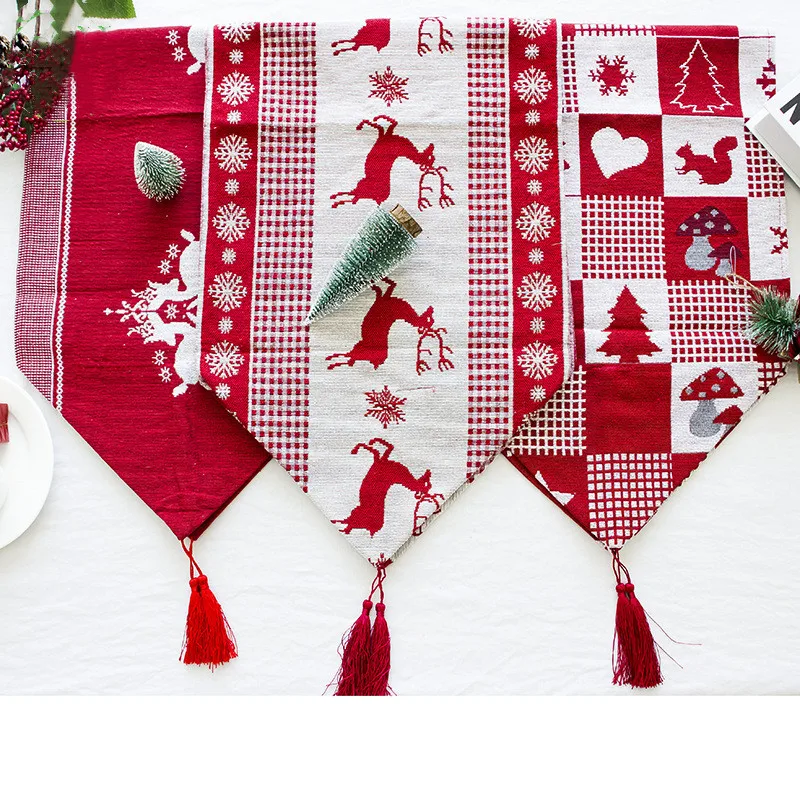2019 New Christmas Decorations Table Runner Creative Christmas Elk Print Table Flags Christmas Decoration for Home Table Navidad
2019 New Christmas Decorations Table Runner Creative Christmas Elk Print Table Flags Christmas Decoration for Home Table Navidad