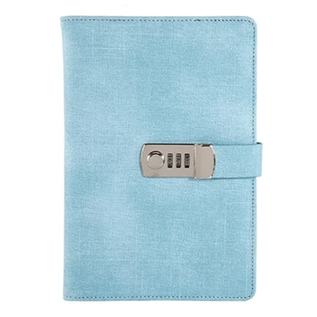 Password Notebook Paper Lockable Portable Book PU Diary Lock Traveler Journal Weekly Planner School Stationery(Sky Blue)
Password Notebook Paper Lockable Portable Book PU Diary Lock Traveler Journal Weekly Planner School Stationery(Sky Blue)