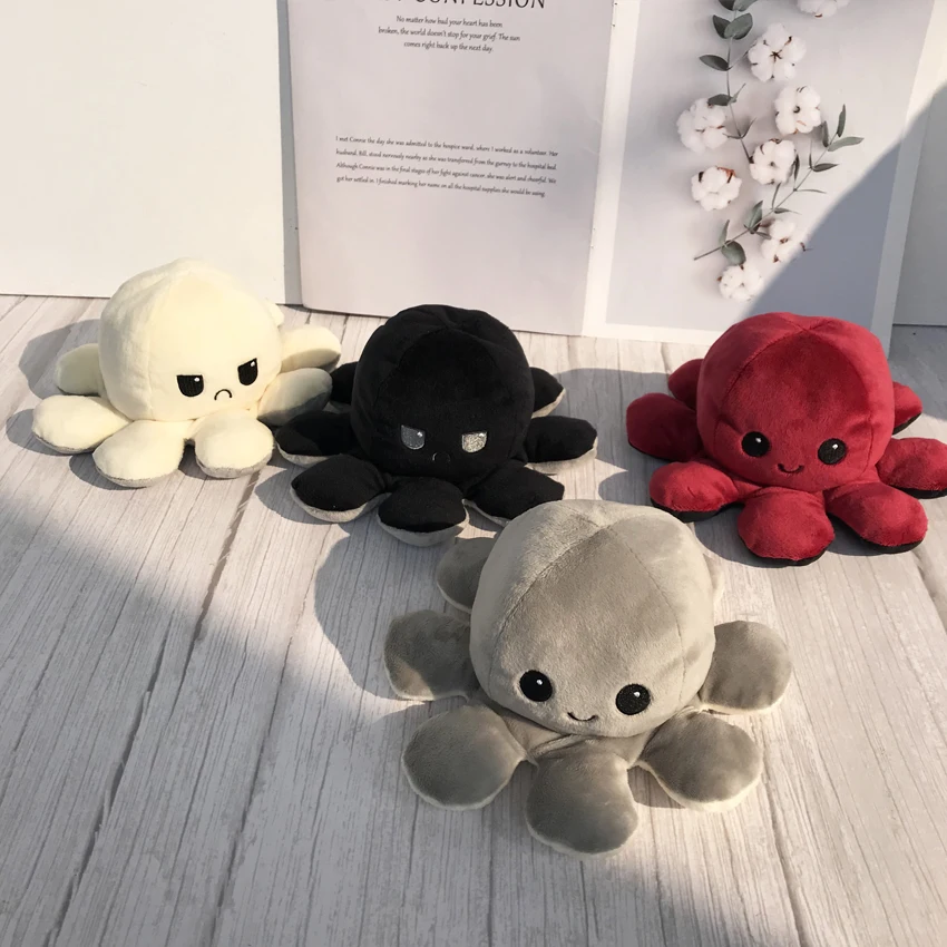 Reversible Flip Octopus Plush Stuffed Doll Soft Simulation Plush Toy Double-sided color and mood Octopus Peluche pulpo child toy
Reversible Flip Octopus Plush Stuffed Doll Soft Simulation Plush Toy Double-sided color and mood Octopus Peluche pulpo child toy