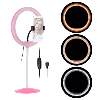 9 Inch LED Photography selfie Ring Light Dimmable Brightness 3200K-5500K Color Temperature USB Fill-in for Makeup Photo Video
9 Inch LED Photography selfie Ring Light Dimmable Brightness 3200K-5500K Color Temperature USB Fill-in for Makeup Photo Video
