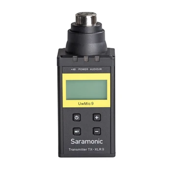 Saramonic UwMic9-TX-XLR9 Plug-On Transmitter with Phantom Power LCD Display for UwMic9 Microphone System XLR Microphone
Saramonic UwMic9-TX-XLR9 Plug-On Transmitter with Phantom Power LCD Display for UwMic9 Microphone System XLR Microphone