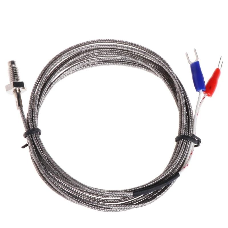 Thread M6 Screw Probe Temperature Sensor Thermocouple K Type Range 0-400 Degree 2m Cable for PID Controller Thermometer
Thread M6 Screw Probe Temperature Sensor Thermocouple K Type Range 0-400 Degree 2m Cable for PID Controller Thermometer