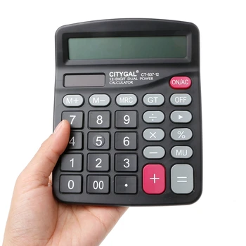 12Digit Large Screen Calculator Battery Light Powered Office Home Computer J6PB
12Digit Large Screen Calculator Battery Light Powered Office Home Computer J6PB