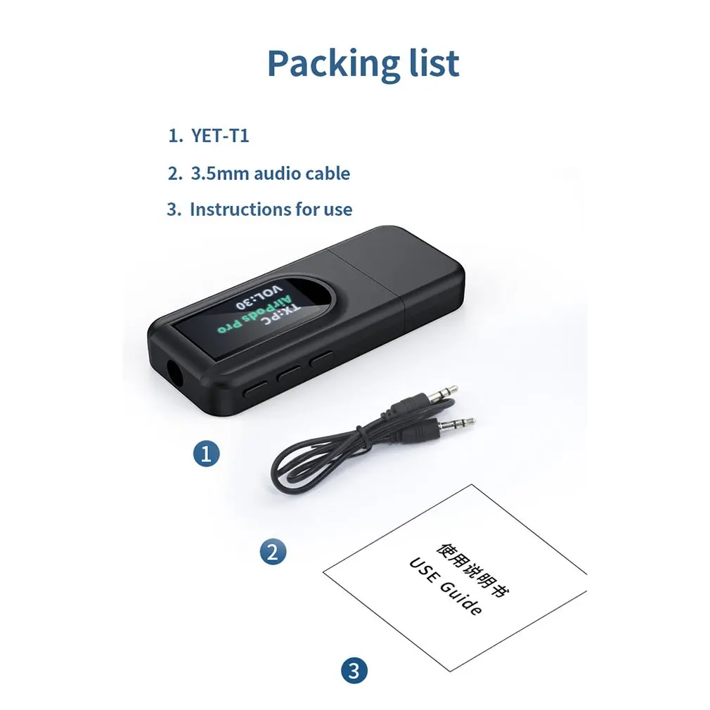 XTT1 Wireless Audio Receiver Transmitter 5.0 Portable 2 in 1 With LCD Display Mini Wireless Audio Adapter for TV Car
XTT1 Wireless Audio Receiver Transmitter 5.0 Portable 2 in 1 With LCD Display Mini Wireless Audio Adapter for TV Car