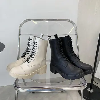 Women White Leather Combat Boots Autumn High Platform Short Boots 2020 Fashion Shoes Women Elegant Zippper Ankle Boots
Women White Leather Combat Boots Autumn High Platform Short Boots 2020 Fashion Shoes Women Elegant Zippper Ankle Boots