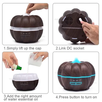 Little pumpkin 350ml Diffusers for Essential Oils Aroma Diffuser dark LED Night Light for Office Home Bedroom Living Room Yoga
Little pumpkin 350ml Diffusers for Essential Oils Aroma Diffuser dark LED Night Light for Office Home Bedroom Living Room Yoga