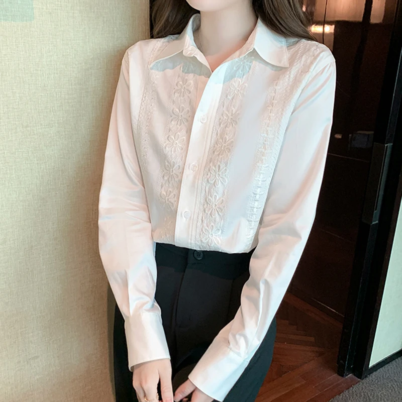 2022 Spring Summer Women's Blouses New elegant embroidery ladies shirts Long Sleeve Shirts Tops Blusas Mujer
2022 Spring Summer Women's Blouses New elegant embroidery ladies shirts Long Sleeve Shirts Tops Blusas Mujer