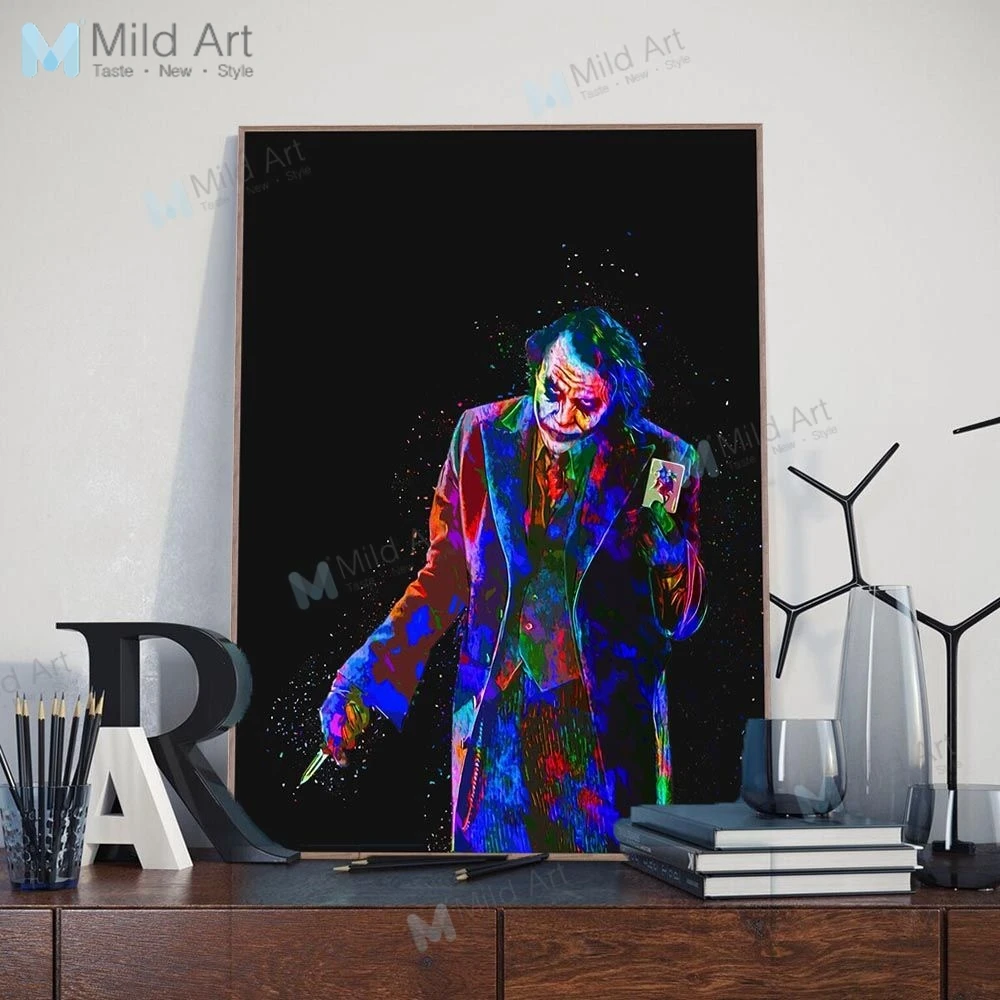 Batman El Caballero De La Foto Impresión Póster Guasón LONA pared arte Foto De Regalo