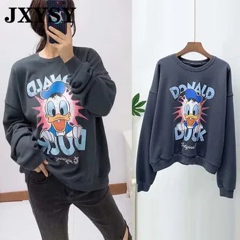 JXYSY Hoodies Women Sweatshirt 2019 Autumn Winter New Vintage Cartoon Duckling Print Hooded Sweatshirt Women Tops 
JXYSY Hoodies Women Sweatshirt 2019 Autumn Winter New Vintage Cartoon Duckling Print Hooded Sweatshirt Women Tops