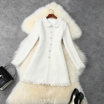 European and American women's wear 2020 winter new style Long-sleeved baby collar buttons Fashionable tweed dress
European and American women's wear 2020 winter new style Long-sleeved baby collar buttons Fashionable tweed dress