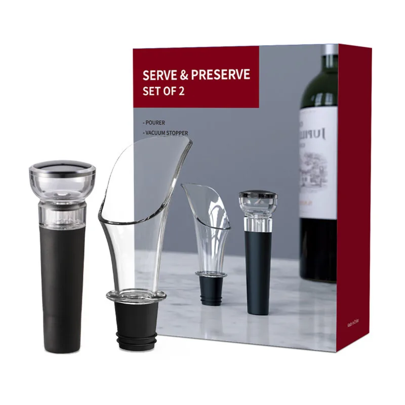 Red Wine Retain Freshness Bottle Stopper, Pourer Set, Air Pump, Sealer Plug Tools, Vacuum Stopper
Red Wine Retain Freshness Bottle Stopper, Pourer Set, Air Pump, Sealer Plug Tools, Vacuum Stopper